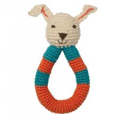 PEPPA Crochet rattles rabbit blue/red