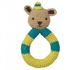 PEPPA Crochet rattles squirrel blue/green