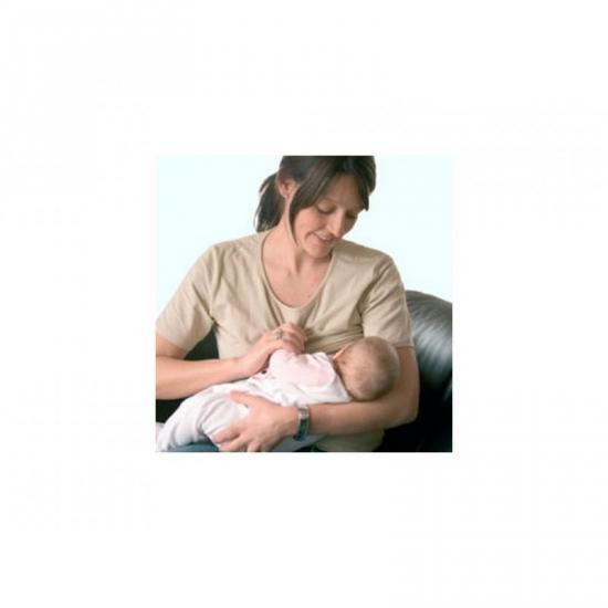 Triko pro kojení krátký rukáv JENNA - BÉŽOVÉ - Kliknutím zobrazíte detail obrázku.
