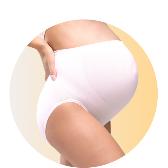 CARRIWELL Těhotenské podpůrné kalhotky -BÍLÉ - Kliknutím zobrazíte detail obrázku.