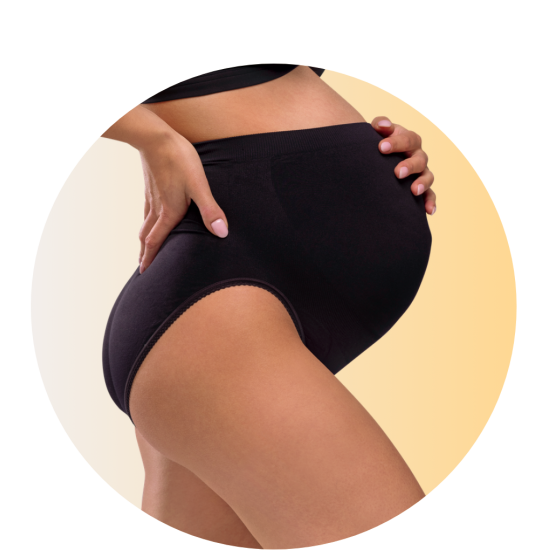 CARRIWELL Těhotenské podpůrné kalhotky - ČERNÉ - Kliknutím zobrazíte detail obrázku.