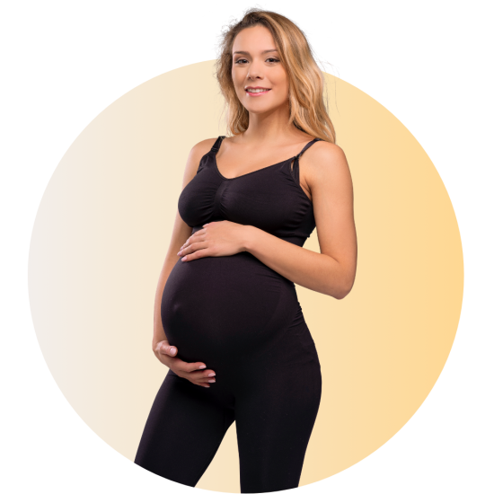 CARRIWELL Těhotenské podpůrné legíny ČERNÉ - Kliknutím zobrazíte detail obrázku.