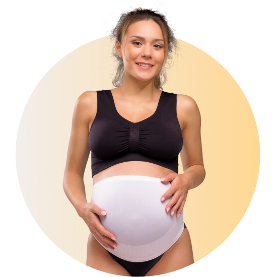 CARRIWELL Těhotenský podpůrný pás přes bříško - BÍLÝ - Kliknutím zobrazíte detail obrázku.