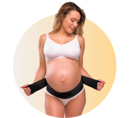 CARRIWELL Těhotenský nastavitelný podpůrný pás pod bříško - ČERNÝ